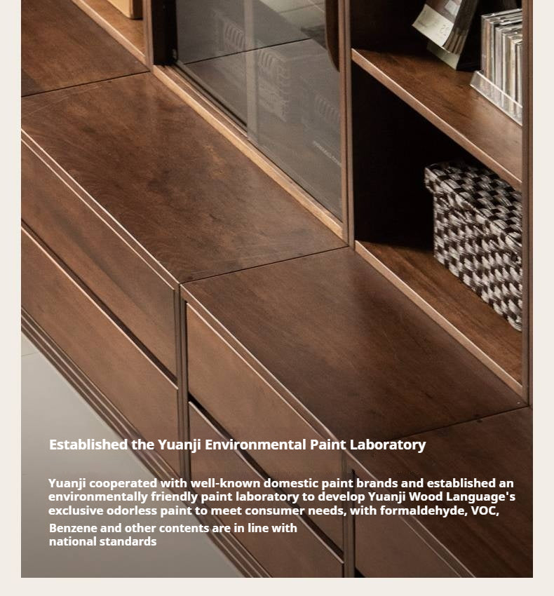 Sandalwood Solid Wood Combination Bookcase