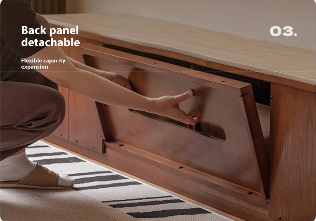 Poplar Solid Wood Antique Style TV Stand