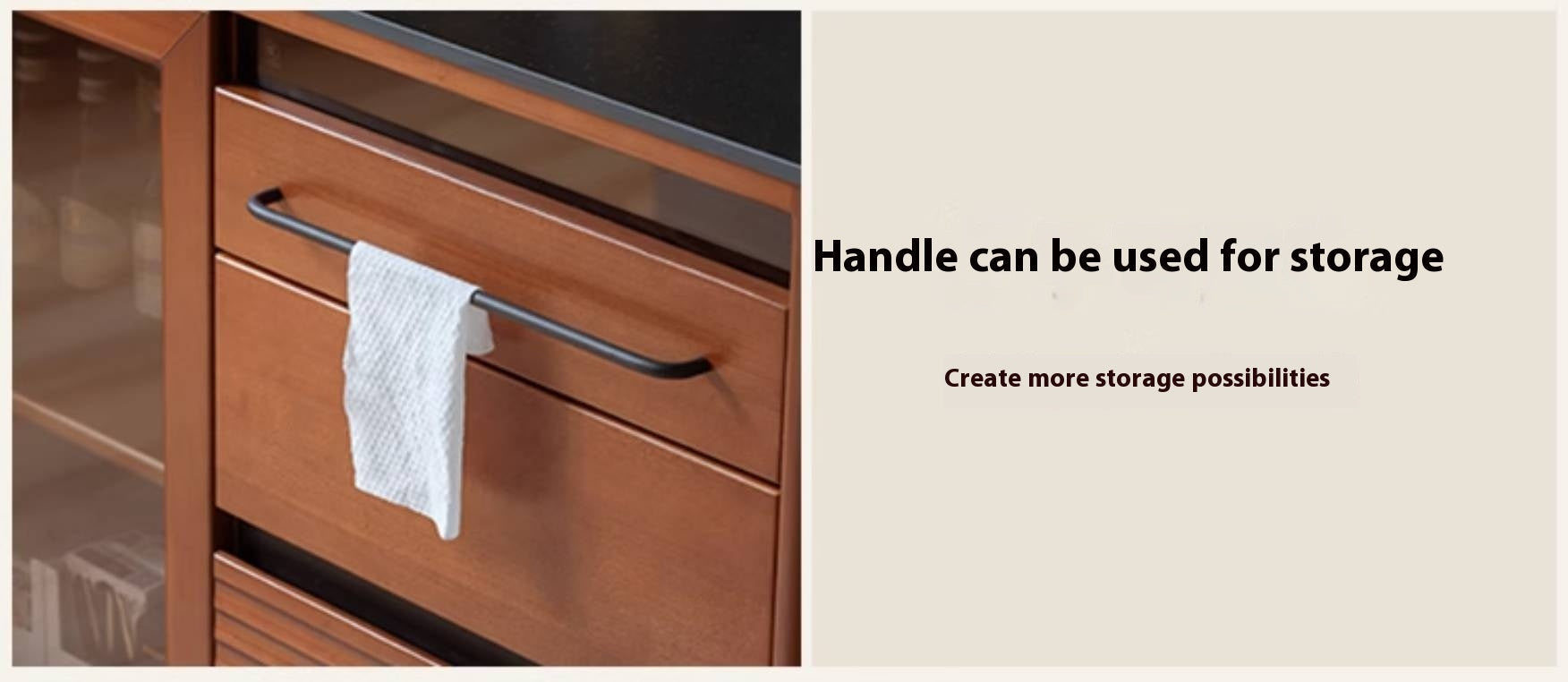 Poplar Solid Wood Antique Style Rock Board Buffet