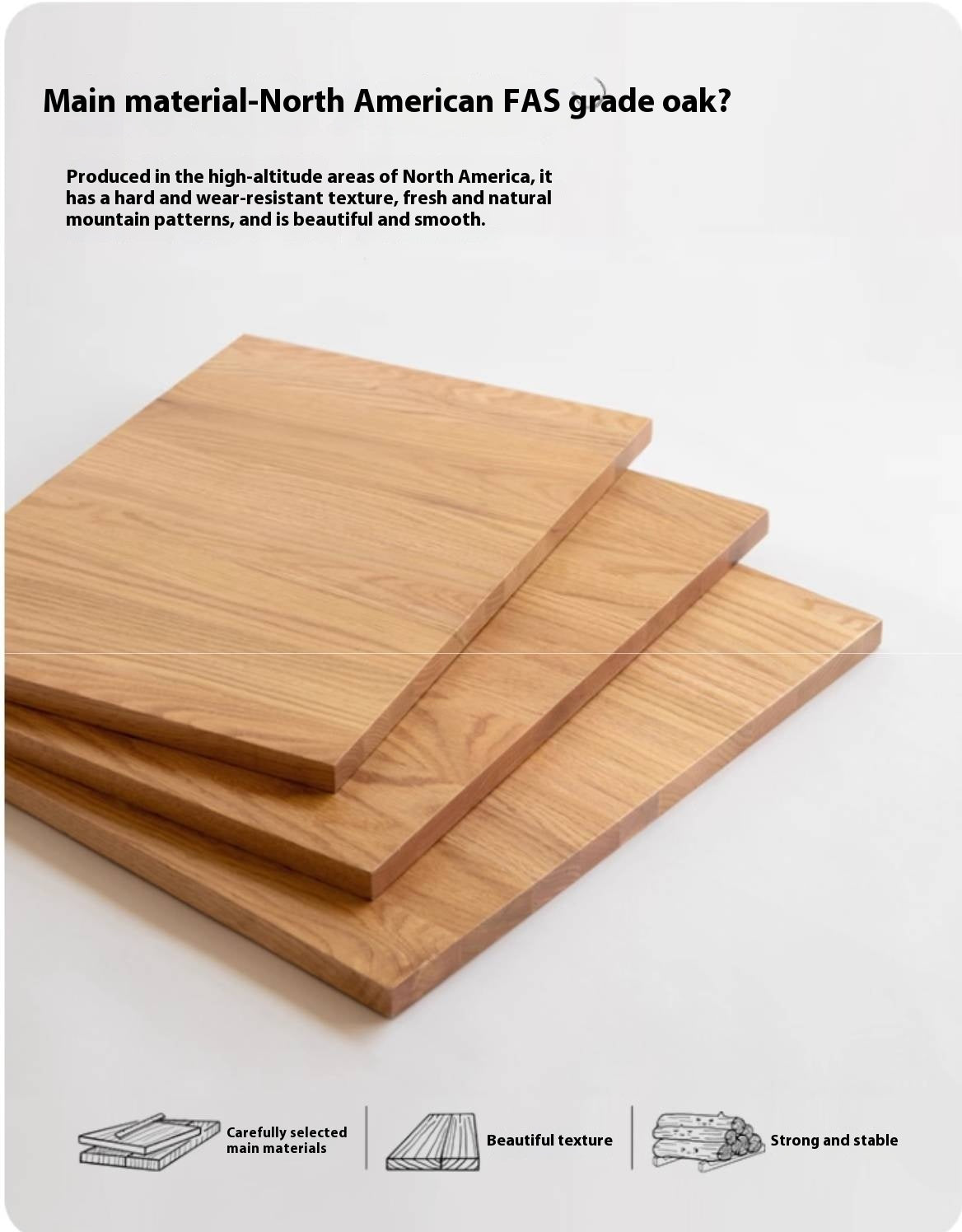 Rubberwood, Oak Solid Wood Log Style Nightstand