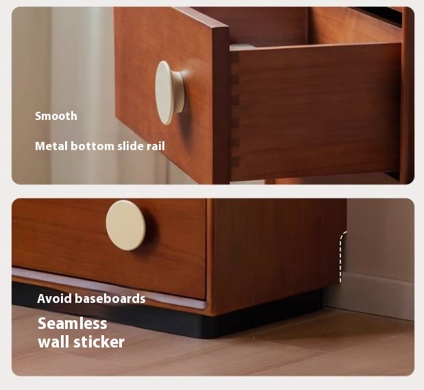 Poplar Solid Wood Antique Style Floor Side Cabinet