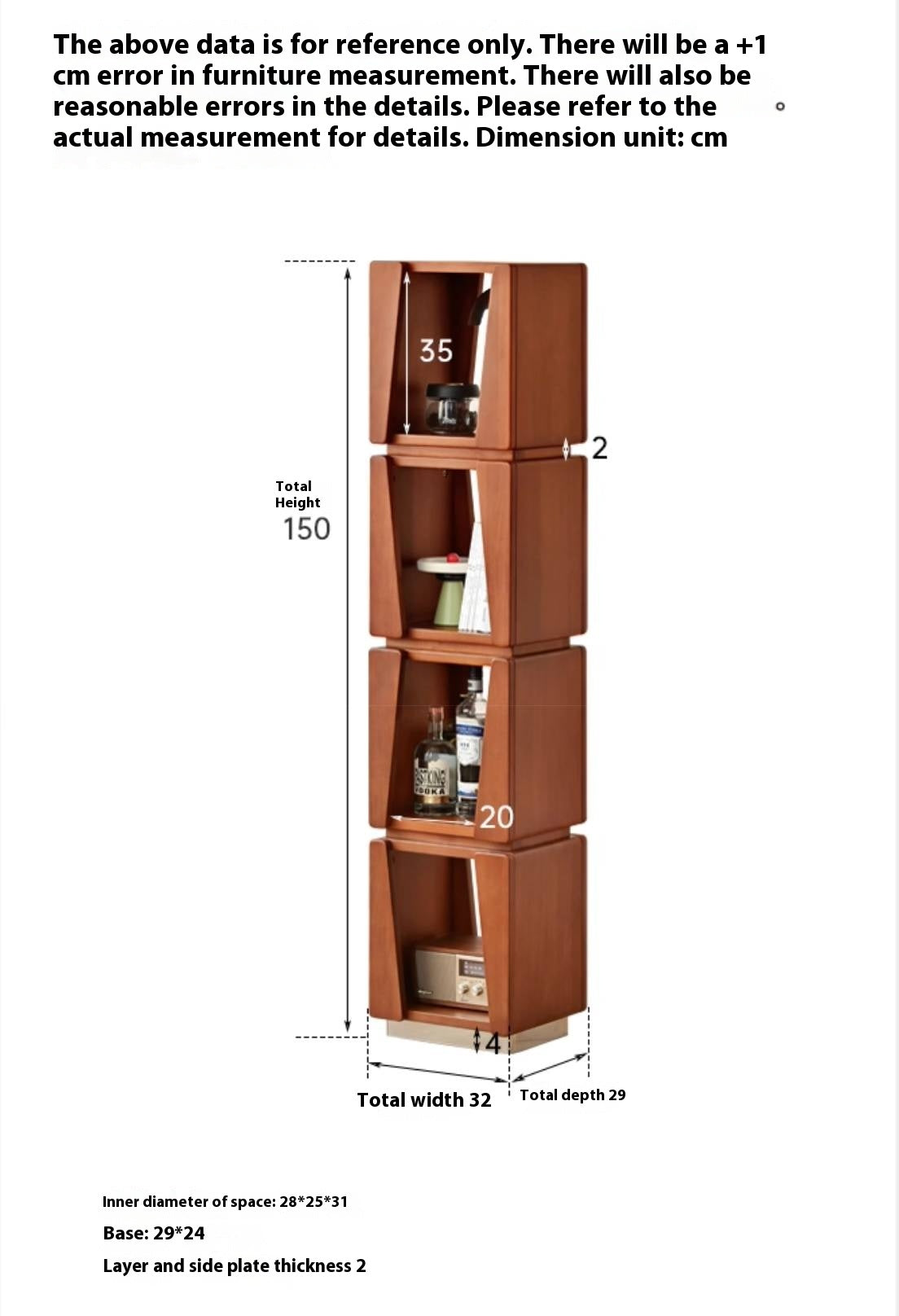 Poplar Solid Wood Bauhaus Style Floor Bookshelf