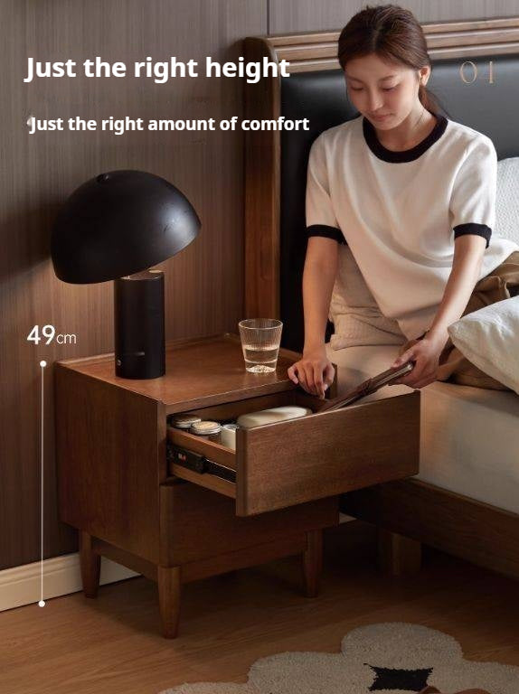 Sandalwood Solid Wood Modern Nightstand