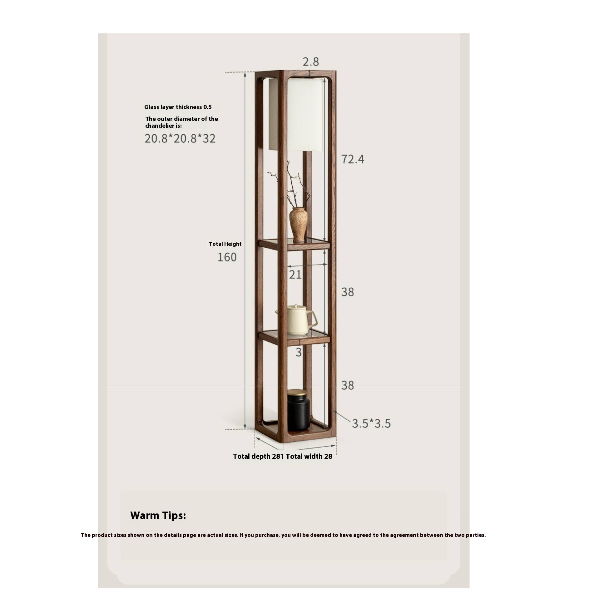 Oak Solid Wood Storage Rack