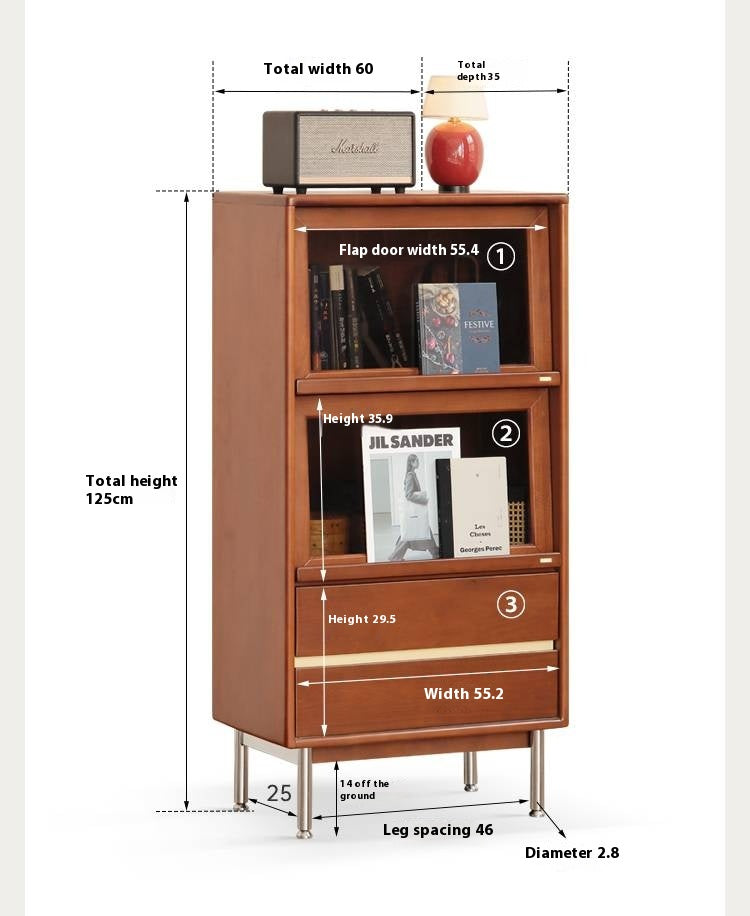 Poplar Solid Wood Ancient Style Side Cabinet