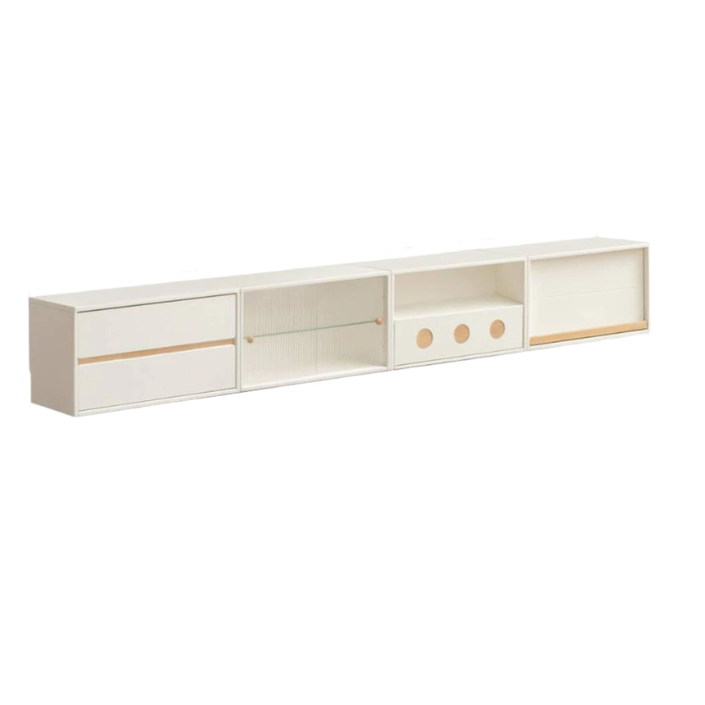 Rubber, Oak Solid wood Module Combination TV Stand.