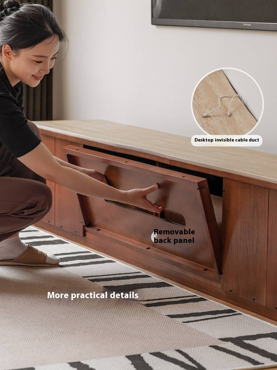 Poplar Solid Wood Antique Style TV Stand