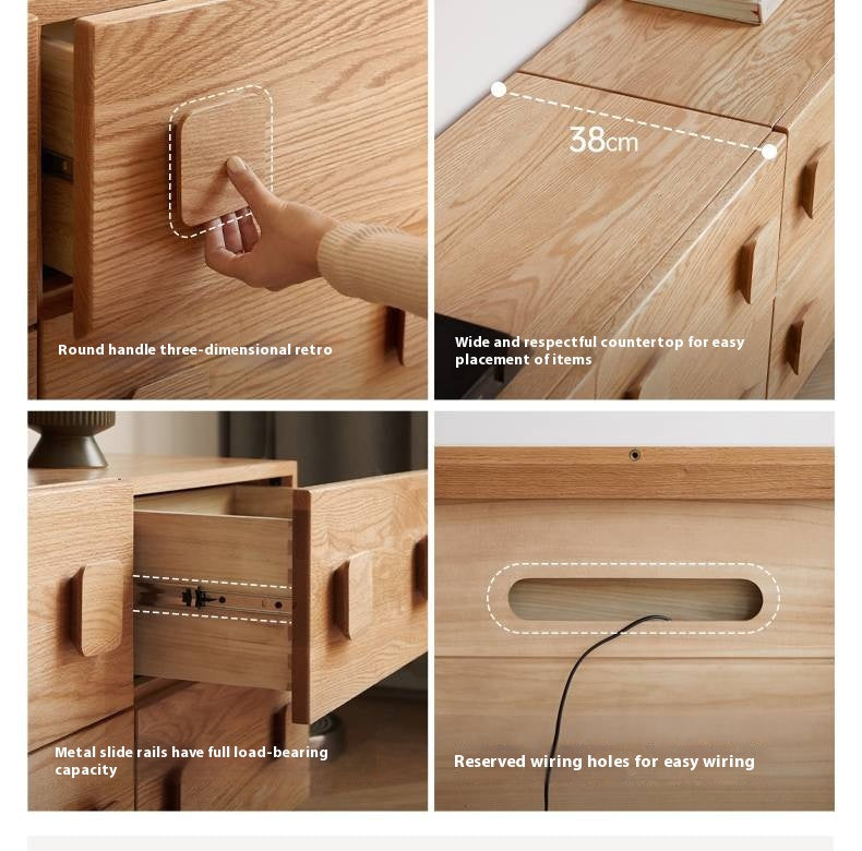 Oak, Ash Solid Wood Modern TV Stand