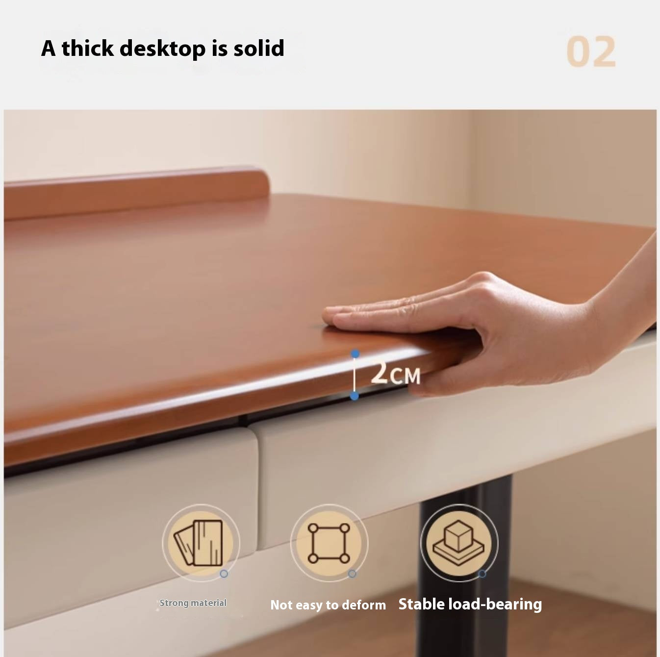 Poplar Solid Wood Antique Style Office Desk With Electric Lift