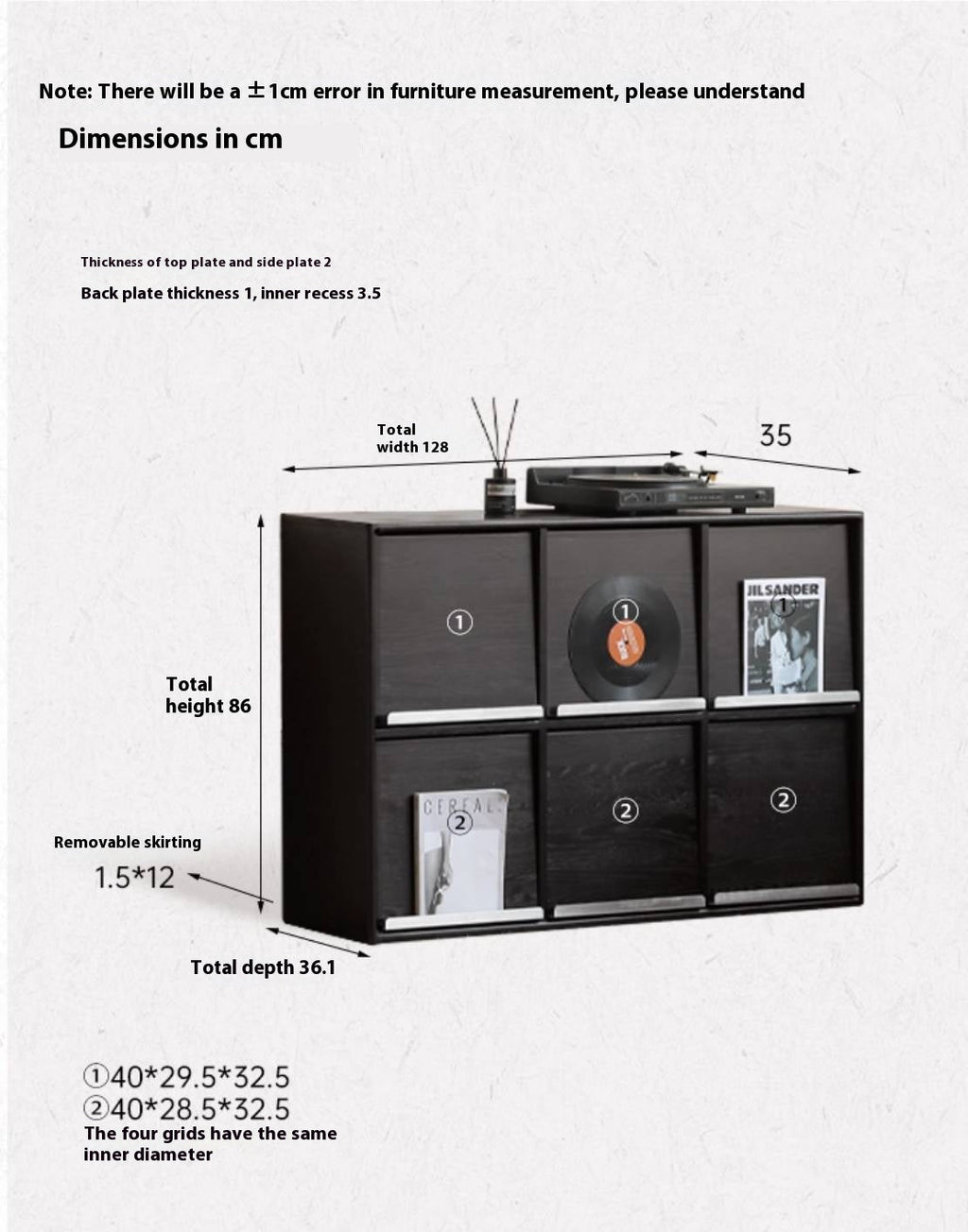 Oak Solid Wood Bauhaus Bookcase Module Combination