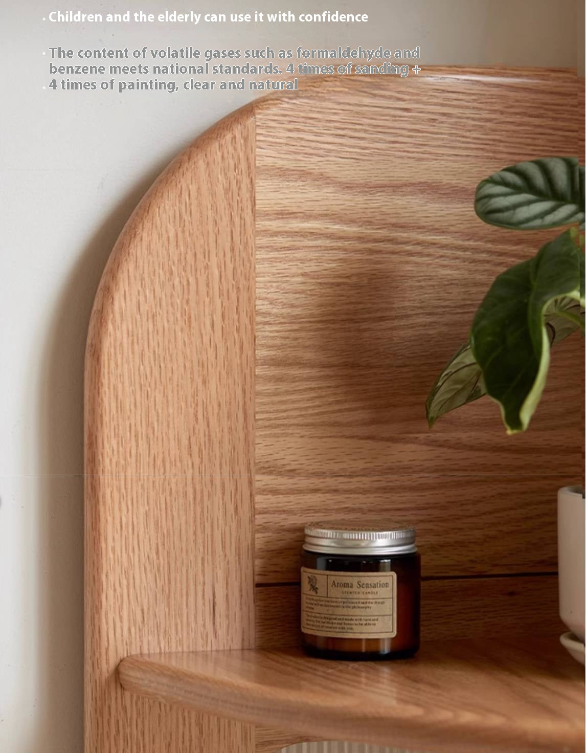 Oak, Ash Solid Wood Corner Bookshelf