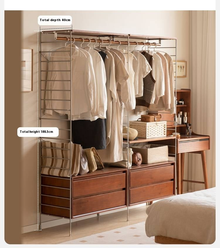 Poplar Solid Wood Retro Shelf Bookshelf