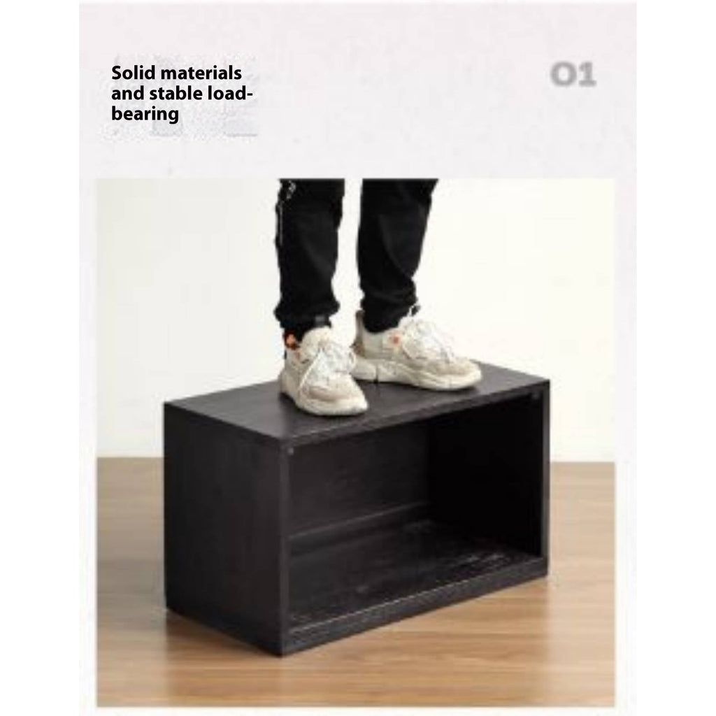 Oak Solid Wood TV Stand Combination Bookcase